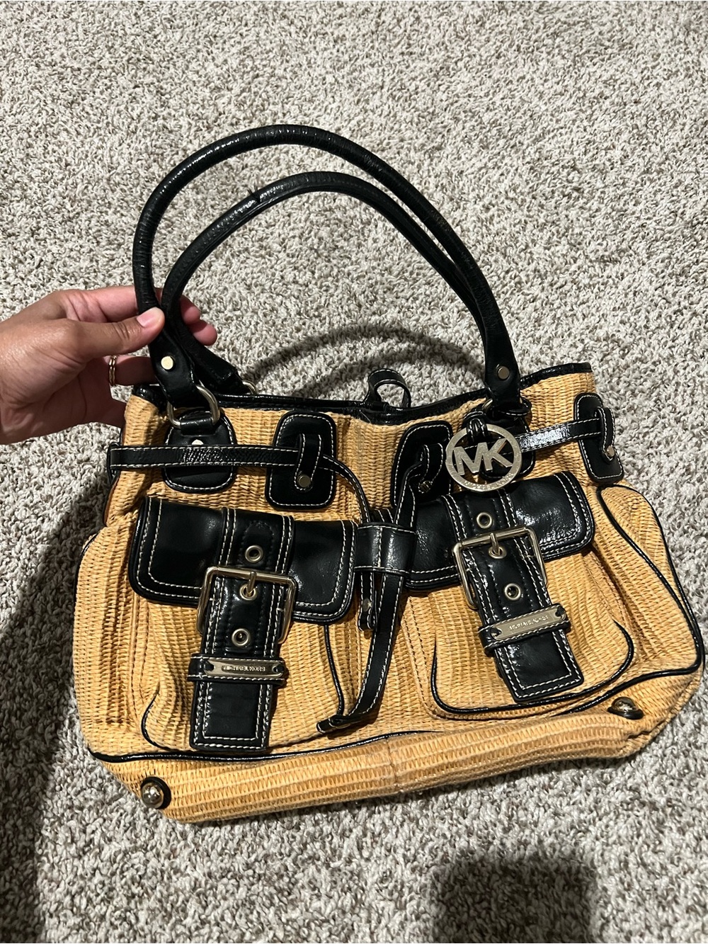 Vintage Y2k Michael Kors Black & Tan Purse